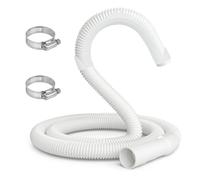 KAINGA Tubo di scarico per lavatrice da 1,8 m, ondulato e flessibile, tubo di scarico di ricambio per Whirlpool, GE, Kenmore, morsetti e gancio inclusi, bianco