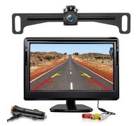 Kairiyard 4.3" HD LCD Monitor Auto Con Telecamera di Retromarcia Impermeabile per Visione Notturna - Kit per Autobus/Camion/Furgone/Camper