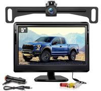 Kairiyard 5 pollici HD LCD Car Monitor con telecamera di retromarcia per auto, impermeabile per visione notturna Kit telecamera di retromarcia per autobus/camion/furgone