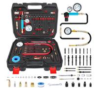 KAISAL Set da 46 Tester Compressione, Diesel Benzina, Auto Camion Moto | Tester di perdita di pressione, adattatori per auto, camion e moto, set professionale da 46 pezzi