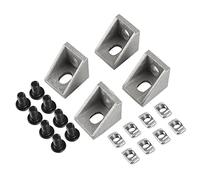 KAISENG 4 connettori angolari con profilo in alluminio 2020 con dado di guarnizione + vite a testa piatta M5 per stampante 3D V-Slot