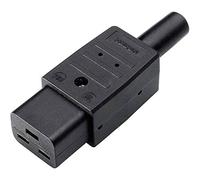 Kaiser 763/sw/C connettore per apparecchiature a freddo 763, presa dritta, numero totale di poli 2 + PE 16A, nero, 1 pezzo.
