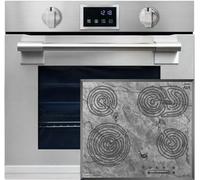 Kaiser EH 6339+KCT 6715 F - Set forno da incasso Autark XXL 86L, con pirolisi e AirFry, display touchscreen, manopola, piano cottura in vetroceramica con motivo 60 cm