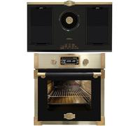 KAISER EH 6427 AD+KCT 9365 IEm Set Forno Autark Retro Pirolisi Incasso Forno 73L Vetro Antracite 60 cm con Piano cottura a induzione retrò con cappa integrata 1250 m³/h