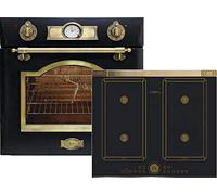 Kaiser Empire, set di fornelli, da incasso, Kaiser Eh 6355Em + piano cottura a induzione 60 cm Kaiser 6745 FI AD spiedino girevole, autopulente, fornello, piano cottura da 60 cm
