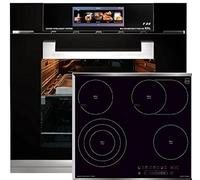 Kaiser Fornello EH 6344 Forno da incasso in vetro nero 79L + KCT 6715 F Piano cottura elettrico 60 cm