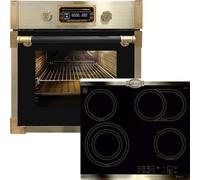 Kaiser Forno a pirolisi «EH 6427 AD+KCT 6385 Em», forno a incasso a pirolisi, 73 l, vetro nero, 60 cm, esclusivo autarkers High Light, piano cottura in vetroceramica, 60 cm, montaggio