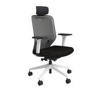 KAISER+KRAFT Sedia da ufficio Grevia | con schienale in rete | nero/bianco | con poggiatesta