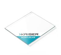 KAISER plastic Pannello in vetro acrilico, 750 x 1000 mm, piastra in plastica spessa 4 mm, trasparente e trasparente, resistente ai raggi UV e alle intemperie, infrangibile, in acrilico, per casa