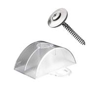 KAISER plastic Set di 100 distanziatori e viti per piastre sinusoidali 76/18 - V2A 4,5 x 45 mm Torx TX20, anello di tenuta da 20 mm, distanziatori resistenti ai raggi UV, Made in Germany