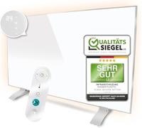 KAISER Riscaldatore a infrarossi da parete con montaggio a soffitto, pannello riscaldante con termostato, radiatore elettrico con telecomando e display LCD, unità a terra con piedi inclusi (450 watt)