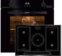 Kaiser Set cottura a induzione EH 6367 + KCT 7797 Em forno elettrico, autark, 79L, forno da incasso, 10 funzioni, sistema intelligente + piano cottura a induzione Flex Retro da 60 cm