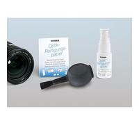 Kaiser Set di pulizia, composto da carta per la pulizia ottica, spazzola ad aria compressa, liquido per la pulizia ottica