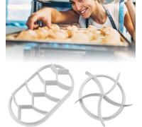 Kaiser Stamp Roll HEITIGN 2PCS Set di Stampi per Pressa per Impasto Stampo per Panini per Pane Stampi per Pasticceria in Plastica (Bianco)