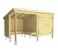kaiserkraft | Casetta per barbecue/casetta da giardino Nordic | in legno | alt x largh x prof 2200 x 2180 x 4320 mm (9,5 m²)