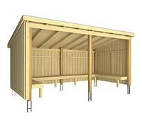 kaiserkraft | Casetta per barbecue Nordic | in legno | alt x largh x prof 2200 x 2180 x 4320 mm (9,5 m²)