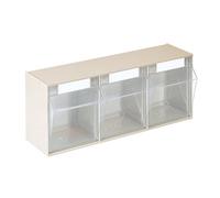 kaiserkraft | Cassette modulari | Alt x largh x Prof Supporto 240 x 600 x 197 mm | 3 cassettine | Beige Sabbia