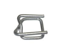 kaiserkraft | Ganci di bloccaggio | zincati | per reggia resistente in materiale composito | PET | larghezza 19 mm | conf da 1000 pz