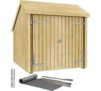 kaiserkraft | Tettoia per biciclette | in legno | alt x largh x prof 2500 x 2910 x 2290 mm (5,7 m²) | con anta doppia