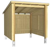 kaiserkraft | Tettoia per biciclette Nordic | in legno | alt x largh x prof 2200 x 2180 x 2290 mm (5 m²)
