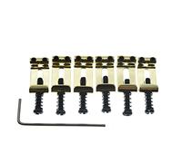 KAISH 10,5 mm larghezza in acciaio inox chitarra elettrica vintage ponte selle vintage stile piegato chitarra selle per americano/squier/importazione strat/stratocaster oro