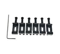 KAISH 10,8 mm larghezza in acciaio inox chitarra elettrica vintage ponte selle vintage stile piegato per chitarra americana/squier/importazione strat/stratocaster nero