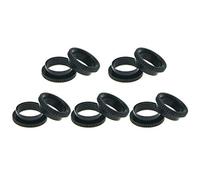 Kaish, 10 pezzi US fine zigrinato profondo dado interruttore dado per chitarra, per Switchcraft su alcune chitarre Gibson, nichel/nero/oro, Nero