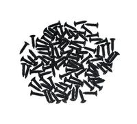 KAISH 100 viti per battipenna per chitarra e basso, diametro 5 mm, in acciaio inox, con testa a croce per ST/TL/Import chitarre, colore nero