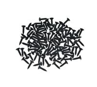 KAISH 100 viti per battipenna per chitarra e basso, diametro 6 mm, in acciaio inox, con testa a croce per ST/TL/Import chitarre, colore nero
