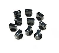 Kaish 10PCS Guitar Amp effetto pedale manopole puntatore manopola con vite nero