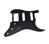 KAISH 11 fori in metallo anodizzato stile moderno ST Strat HSS battipenna adatto americano/messicano Fender Strat nero