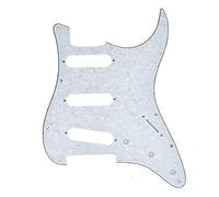 KAISH 11 Foro Vintage 62 Strat ST SSS Singola Bobina Pickups Chitarra Pickguard Scratch Plate con Viti per American Fender 62 Stratocaster Bianco Perla