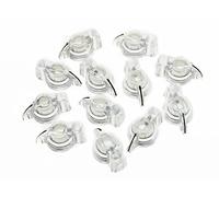 Kaish 12PCS Flat Top Clear amplificatore per chitarra effetto pedale Chicken Head manopole trasparenti