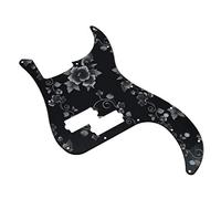 KAISH 13 Foro 3D Stampato Plastica P Bass Pickguard Bass Scratch Plate PB Pick Guard per USA/Messico Precision P Bass Flower Pattern