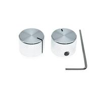 KAISH 2 manopole per potenziometri in alluminio diam, 51/64", con indicatore e vite di fissaggio per chitarra/basso