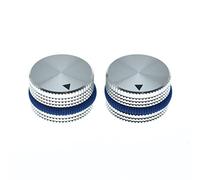 KAISH 2 manopole per potenziometri in alluminio, diametro 25 mm, diametro 1/4", universali in metallo, per chitarra/bass/amplificatori