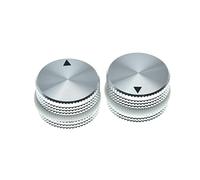 KAISH 2 manopole per potenziometri in alluminio, diametro 25 mm, diametro 1/4", universali in metallo, per chitarra