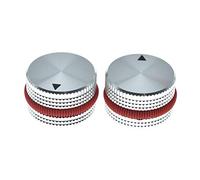 KAISH 2 manopole per potenziometri in alluminio, diametro 25 mm, diametro 1/4", universali in metallo, per chitarra