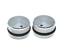 KAISH 2 manopole per potenziometri in alluminio, diametro 25 mm, diametro 1/4", universali in metallo, per chitarra/bass/amplificatori