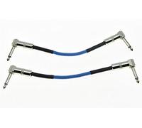 Kaish 2-pack blu ad angolo retto 20 cm mono chitarra effetto pedale effetti cavo patch Cord