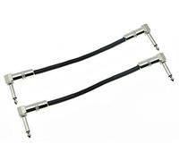 Kaish 2-pack nero ad angolo retto 20 cm mono chitarra effetto pedale effetti cavo patch Cord