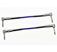Kaish 2-pack viola ad angolo retto 20 cm mono chitarra effetto pedale effetti cavo patch Cord