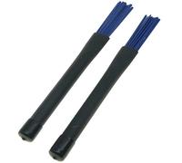 Kaish 2 pezzi a scomparsa manico nero in gomma Jazz Professiona tamburo spazzole bastoni, Blue