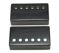 KAISH 2 pezzi di coperture per pickup humbucker per chitarra, coperture per pickup humbucker, distanza tra i poli 50 mm/52 mm, coperture per pickup per Epi Les Paul, nichel nero