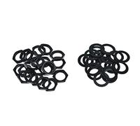 KAISH - 20 dadi metrici per presa jack e rondella per chitarra importata, colore nero