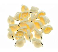 KAISH 20 pomelli in miniatura per chitarra, color crema, con testa di pollo