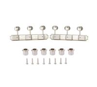 KAISH 3-per-side su una piastra 3x3 Vintage Diecast Chitarra Tuners Tuning Tasti Macchine per Gibson/Epi Les Paul JR Metallo Ovale Manopola Nichel