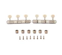 KAISH 3-per-side su una piastra 3x3 Vintage Diecast Chitarra Tuners Tuning Tasti Macchine per Gibson/Epi Les Paul JR Crema Plastica Ovale Manopola Antico Nichel