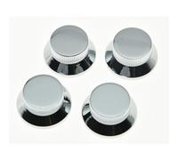 KAISH 4 pezzi manopole a campana cromate in metallo LP a pressione per chitarra e basso, per alberi divisi da 5,8 mm