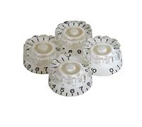 Kaish 4pcs bianco zigrinato LP Guitar Speed Dial manopole manopole per Les Paul Guitars